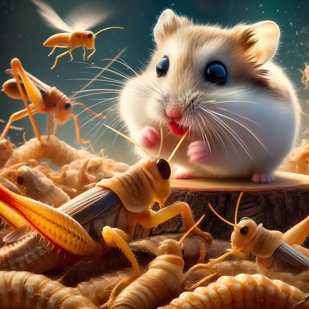 How much Grasshoppers can you give a hamster?